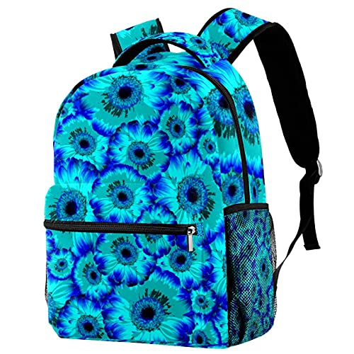 Sac à dos enfant bleu aquarelle floral : fini les gourdes renversées en voyage