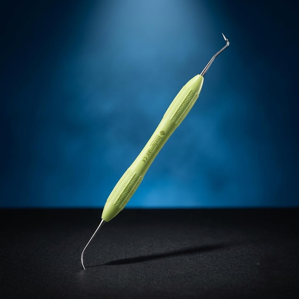 Fissura Dental Composite Filling Instruments, Restorative Silicone Handle, Ergonomic Grip Reusable Professional Training Instrument