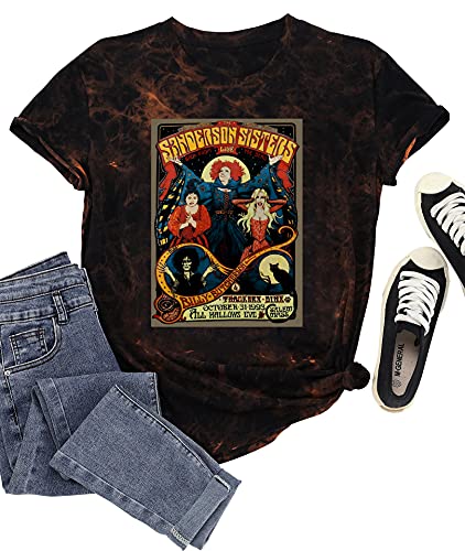 Halloween T Shirt Women Sanderson Letter Print Graphic T-Shirt Hocus Pocus Tees Tops3