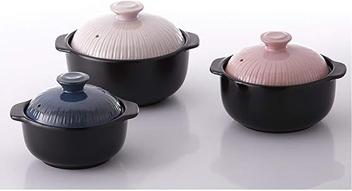 Miniatura 5 de Kitchen Flower Lucia - Olla de cocina de porcelana esmaltada natural (rosa azúcar, 33.8 fl oz)