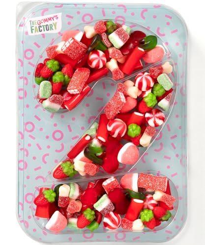 Gommy's Factory Party Numbers nº 2. Tarta de gominolas para cumpleaños con forma de números. 500g de chuches