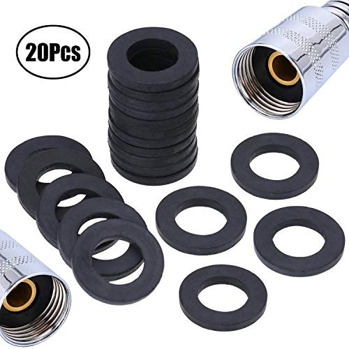 Lvcky - Pack de 20 arandelas/juntas de goma para manguera, flexo de ducha (1,9 cm)