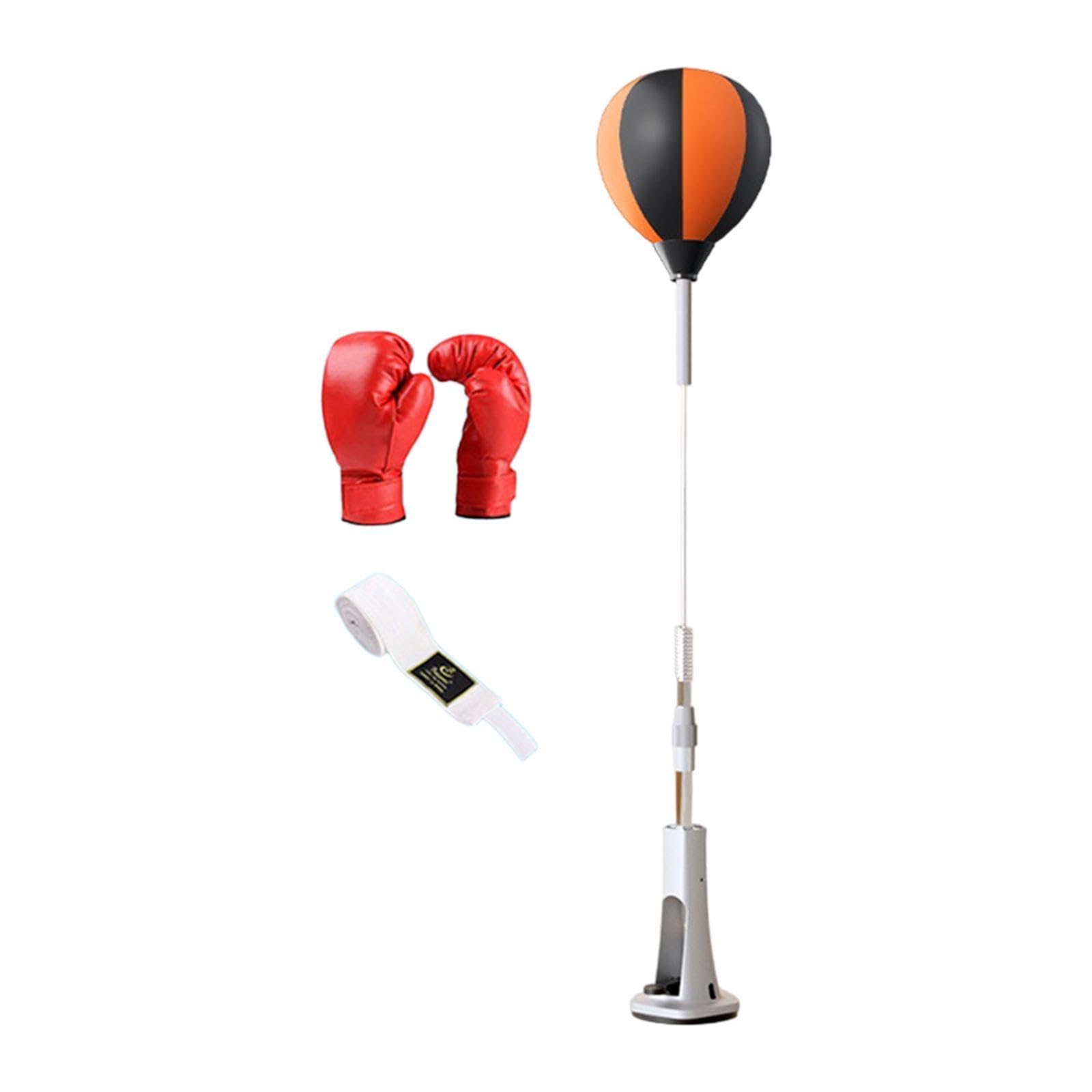 LOVIVER Box-Reaktionsball, Box-Speedball, höhenverstellbar, Saugnapfbasis mit Ständer, Boxsack für Fitness, MMA