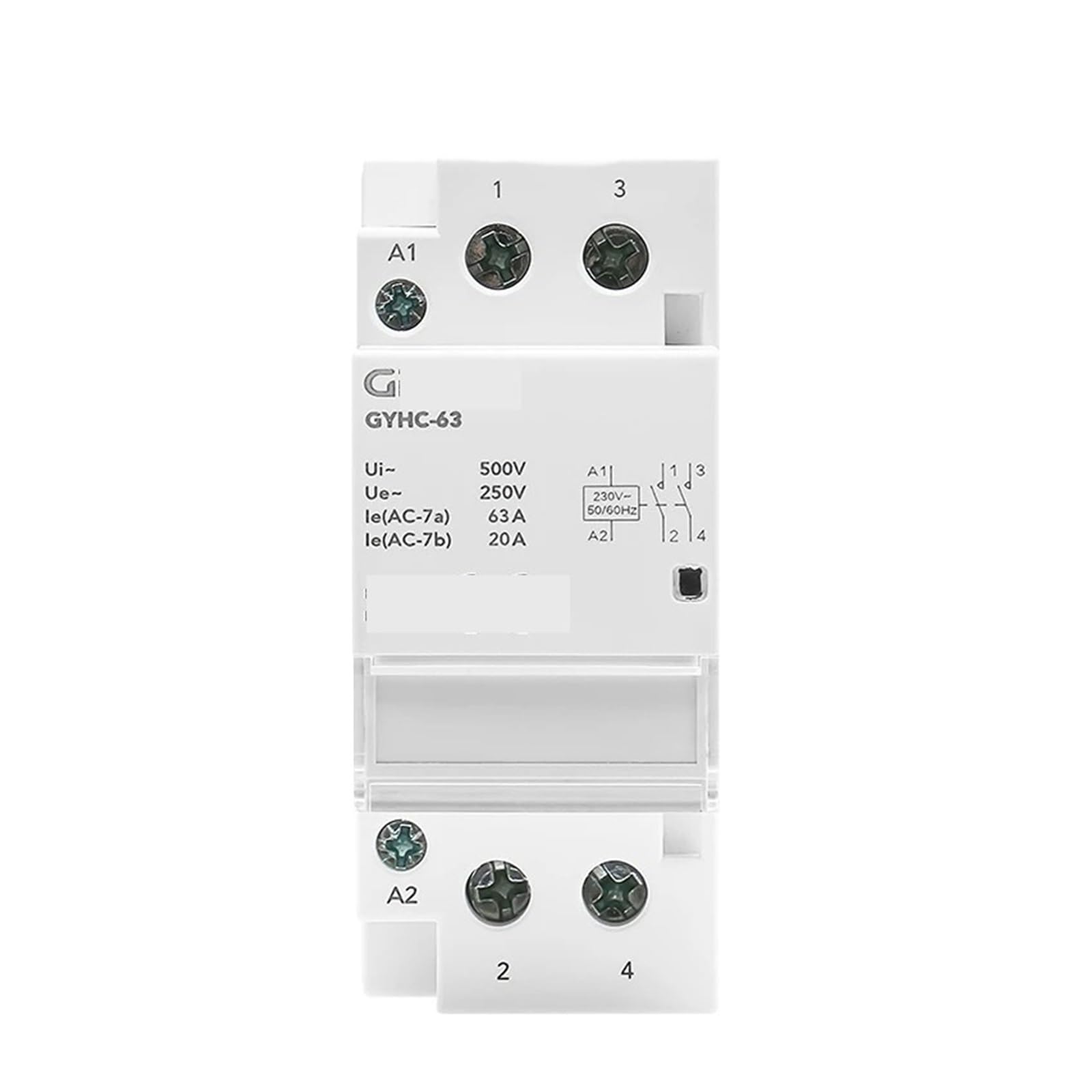 Stycznik modułowy 2P 40 A 63 A 2NO lub 2NC lub 1NO1NC Montaż na szynie DIN AC220V 230V Automatyczny | Automatyczny (2P 63A 2NC 220 V)