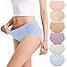 Falechay Unterhosen Damen Unterwäsche 6er Pack Baumwolle Slips Mittel Taille Panties Sportunterhosen für Damen,Mehrfarbig-3,L