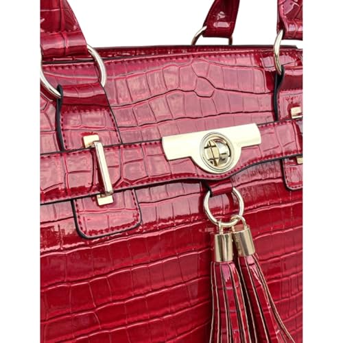 Image of JKM & Company Rolling Laptop Bag for Women | Designer Wheeled Briefcase | Fits 13-17 inch Laptops | Office Travel Computer Case