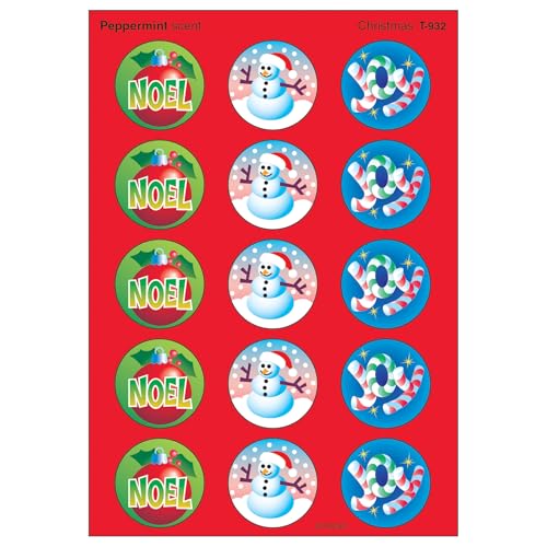 Trend Enterprises gh قуV[ t NX}X V[ 60 Trend Stinky Stickers Christmas Peppermint T-932