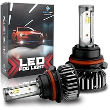 Syneticusa 9007 LED Fog Powersports Light Bulbs 120W CSP 6000K White, Quick Installation Pack of 2