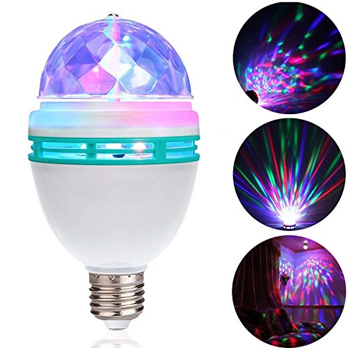 Huston Lowell-Gioco di luci a 48 LED Ufo OVNI-Sottovaso volante, lampeggiante e girevole, per Disco/Club Scatola da notte con proiettore Lampada plafoniera luce voti sonoro scena Disco DJ RGB, colore: bianco