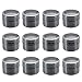 Bekith 12 Pack Stainless Steel Magnetic Multi-Purpose Spice Storage Tins, Clear Top Lid with Sift or Pour, Magnetic on Refrigerator and Grill