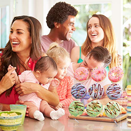 Yestbuy Acrylic Donut Wall Display Stand, 2 Pcs Clear Donut Stands, Clear Bagels Holds Up To 9 Donuts For Christmas, Wedding Birthday Treat Parties, Class Reunion, Children's Birthday Party #TOP1