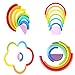 Montessori Wooden Rainbow Toy Colored Arch Bridge Blocks Set Shape Sorting Game Learning Toy Stacker Nesting Assembly Puzzle Piece