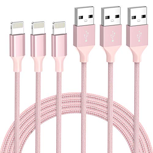 Quntis iPhone Charger Lightning-kabel - MFi-gecertificeerd 3Pack Lightning naar USB A-kabel voor iPhone SE 2020 11 Xs Max XR X 8 Plus 7 Plus 6 Plus 5s SE iPad Pro en meer