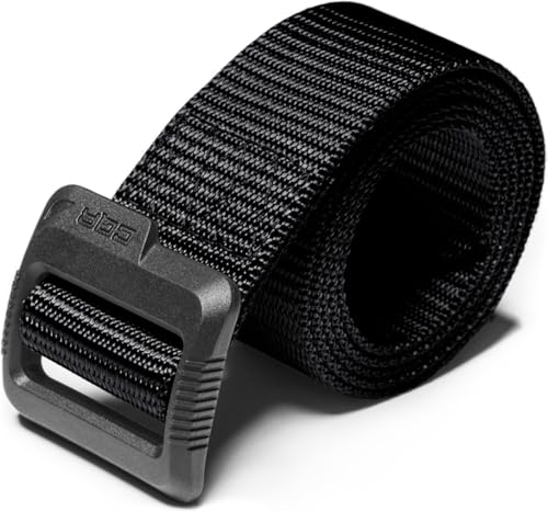 CQR Tactical Belt Military Style Heavy Duty Belt Webbing EDC Quick-Release Buckle Dura Nylon Black XX-Large