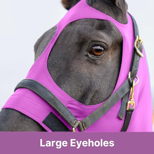 Image of Resistance Horse Hood Slinky Lycra Zippered Mane Braid Shoulder Guard - Horse Sleazy Slickers Care Sheet