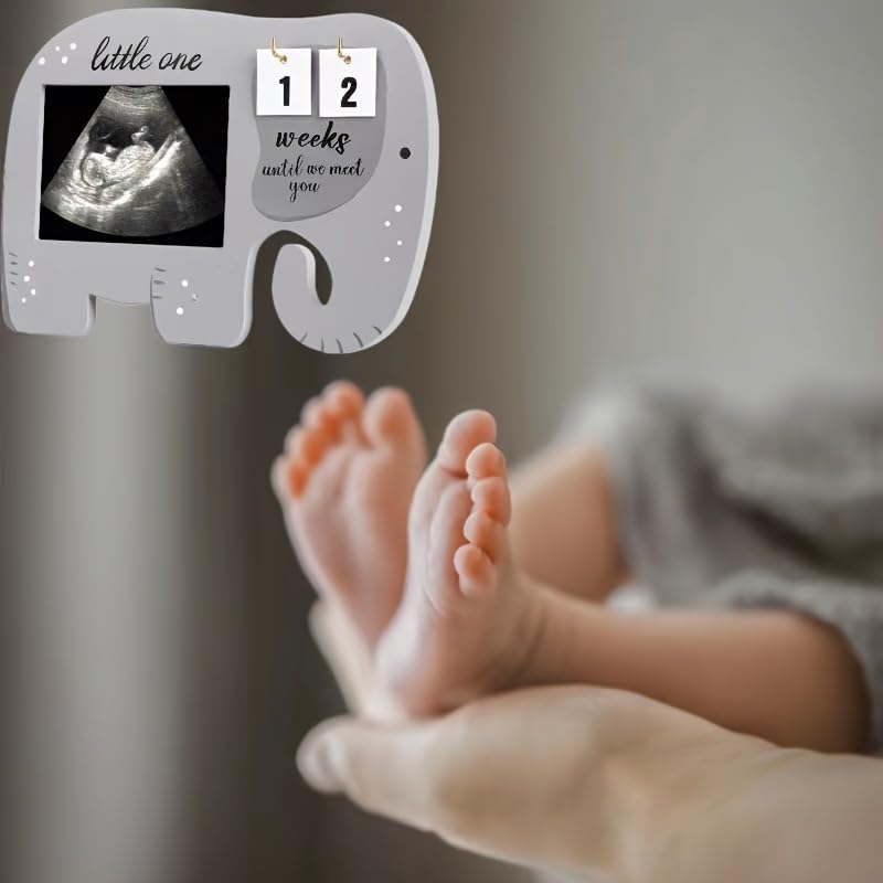 FEIFEI'S BOW Baby Scan Photo Frames, Baby Sonogram Picture Countdown Weeks, Pregnancy Announcement Gifts - Image 4