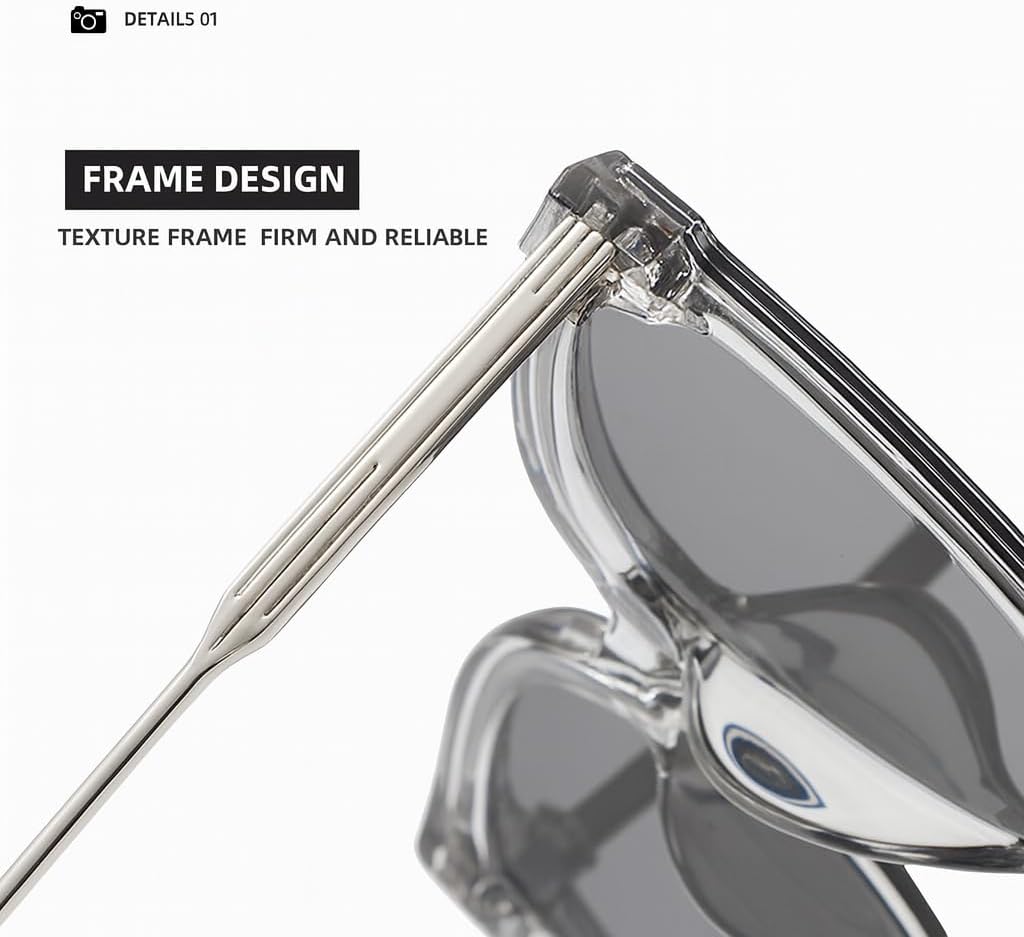 Korean Style Sunglasses – Unisex Polarized Shades with Gentle Contour, Monster-Sized Frame, Lightweight Design for Driving, Sports, Travel, UV Protection - Image 5