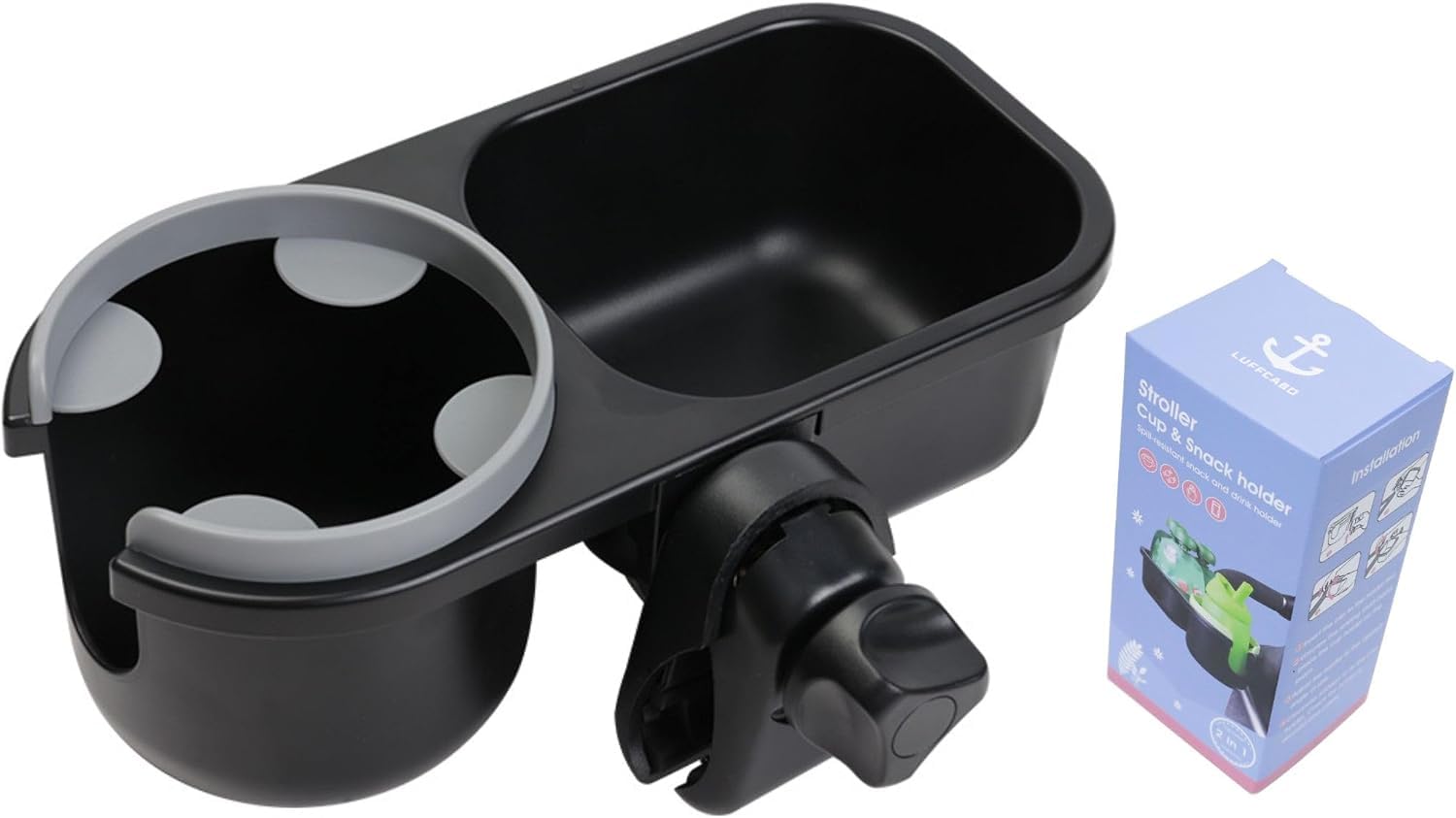 Photo 1 of LUFFCABO Universal Stroller Snack Tray with Cup Holder