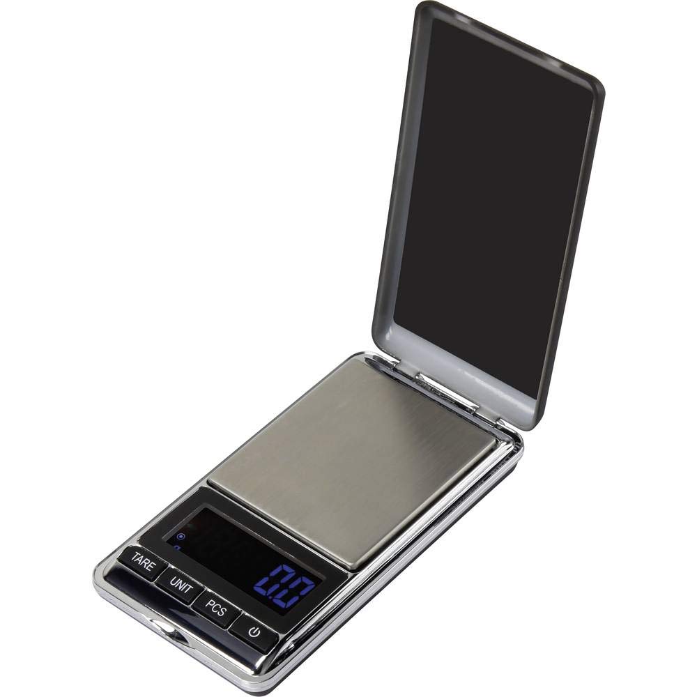 BasetechSJS-60007 Pocket Scales Weighing Range (Max) 500 g Readability 0.1 g Battery Operated Silver