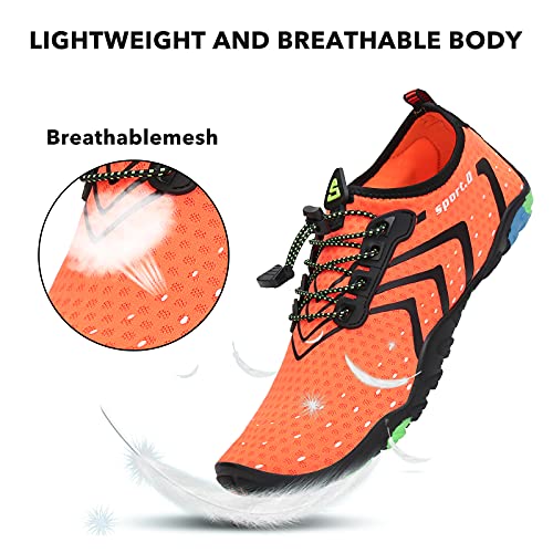 Miniatura 2 de Saguaro Mujer Zapatos De Agua Hombre Surf Snorkel Rápido Natación Playa Zapatillas Naranja Mixto 38 Eu