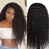13x6 Curly Wave Lace Front Wigs Human Hair 180% Density 26 Inch Deep Jerry Curly Human Hair Wig for Women HD Lace Frontal Wigs Pre Plucked Natural Black