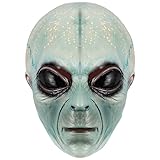 Stobbod Scary Alien Mask Funny Halloween Cosplay Horror Monster Creepy Masquerade Party Accessories Full Head Latex Mask