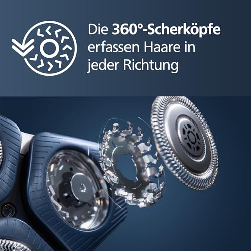 PHILIPS Shaver Series 7000 – Elektrischer Rasierer für Herren, Nass- und Trockenrasierer, ausklappbarer Trimmer, Reinigungsstation… – Ansicht 5