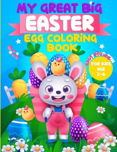 My Great Big Easter Egg Coloring Book For Ages 2-6 | Rainbow Tree Coloring Books: Big and Easy Large Print Pictures image 2