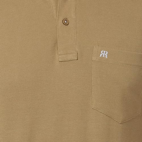 Image of Raymond Men's Modern Fit Solid Pattern Pure Cotton Half Sleeve Polo Neck Casual T-Shirt