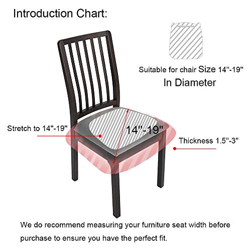 image for FWQ Soft Velvet Stretch Fitted Dining Chair Seat Covers, Removable Was