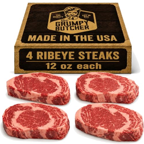 Grumpy Butcher Aged Ribeye Steaks, 4 Pack