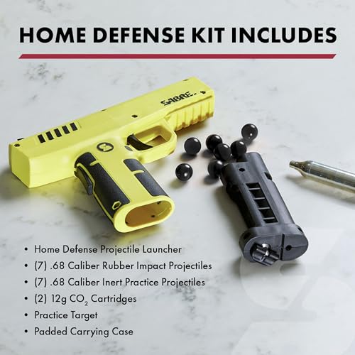 SABRE Home Defense Projectile Launcher, Large Size with (7) 0.68 Cal. Impact Projectiles, 40% More Stopping Power for Extra Home Protection, Holds Up to 7 Projectiles - Image 5