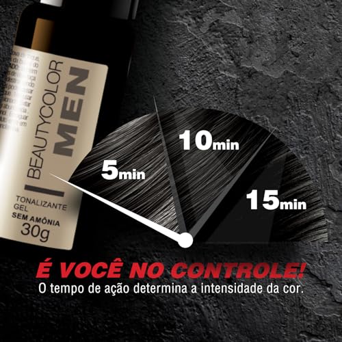 Beautycolor Men Tonalizante Gel Sem Amônia Kit Men Castanho Escuro