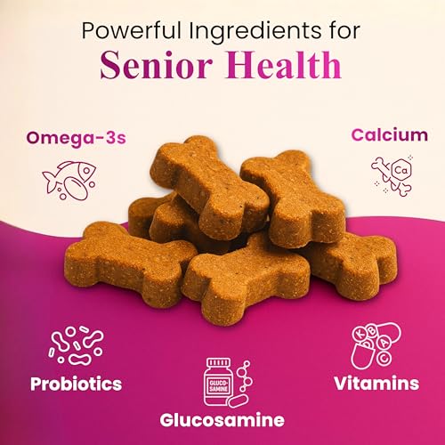 Image of Petroyale Senior Support Dog Supplements - All-in-One Senior Dog Supplements for Mobility, Hip & Joint, Brain, Heart & Eye Health - Immune Support Vitamins (Dog Senior Support 30 Soft Chews)