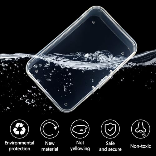 Image of SATINIOR 300 Packs Clear Small Plastic Containers 3.27 x 2.13 x 1.02 Inches Transparent Storage Box with Hinged Lid in Bulk for Jewelry Hardware Crafts Small Items