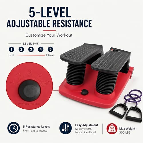 Image of Air Stepper Machine with Resistance Bands