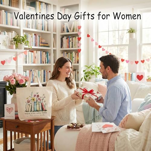 Bolso Tote de Lona para Lectores y Regalos Día de San Valentín miniatura 2
