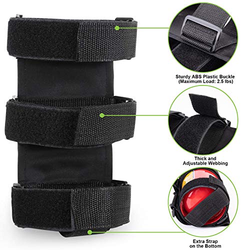 Jeep Wrangler Roll Bar Fire Extinguisher Mount Holder Adjustable Fire Extinguisher Holder Auto Interior Accessories for JK JKU JL TJ CJ - Jeep Lover Gifts (Without Extinguisher) - Black