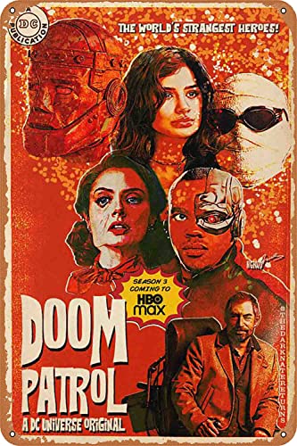 Doom Patrol Metal Sign Novelty Club Room Man Cave Wall Decor Art Print Metal Poster 8X12 inch