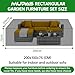 MUPAS Abdeckung Gartenmöbel Winterfest Wasserdicht 420D Oxford Gewebe Abdeckplane Gartenmöbel für Gartentische Terrassenmöbel Outdoor-Tisch Rechteckig Schwarz 200 x100 x75cm