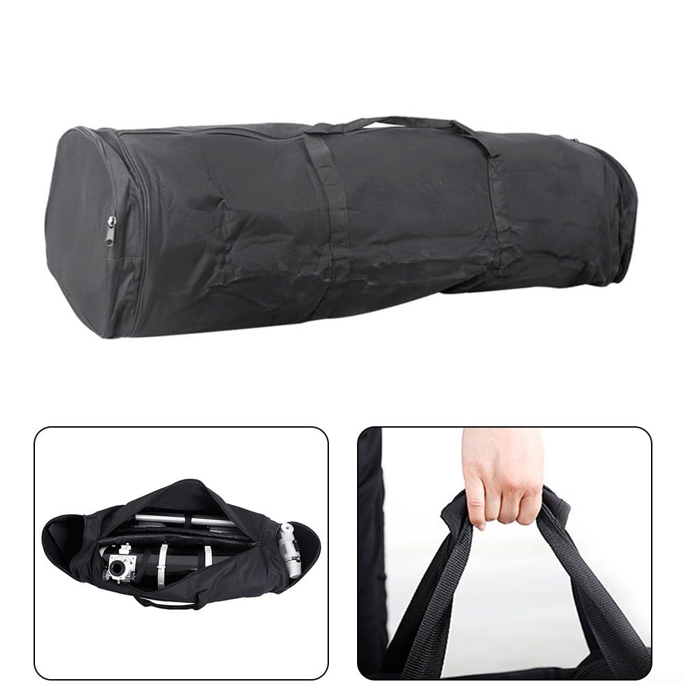 Bolsa de almacenamiento de telescopio astronómico de gran capacidad, mochila de hombro con correas fijas, 115 x 30 x 28 cm, funda de transporte de nailon negro para la mayoría de