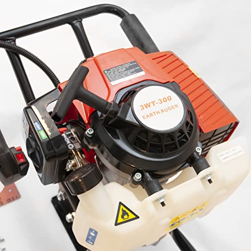 Tool Tuff 2 Man Hand Held Fence Post Hole Digger/Earth Auger W/ 8" Bit 63 Cc, 3 Hp, Epa #TOP4