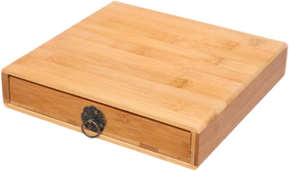 Generic Tea Storage Organizer Box Reusable Tea Cake Storage Container with Drawer Design and Pull Ring Protects Contents with Firm and Compact Structure for Unique Package