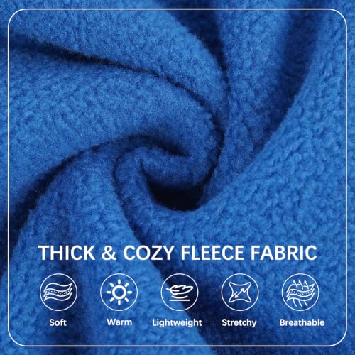Image of BRKURLEG Dog Sweater, Warm Fleece Dog Winter Coat, Blue, L