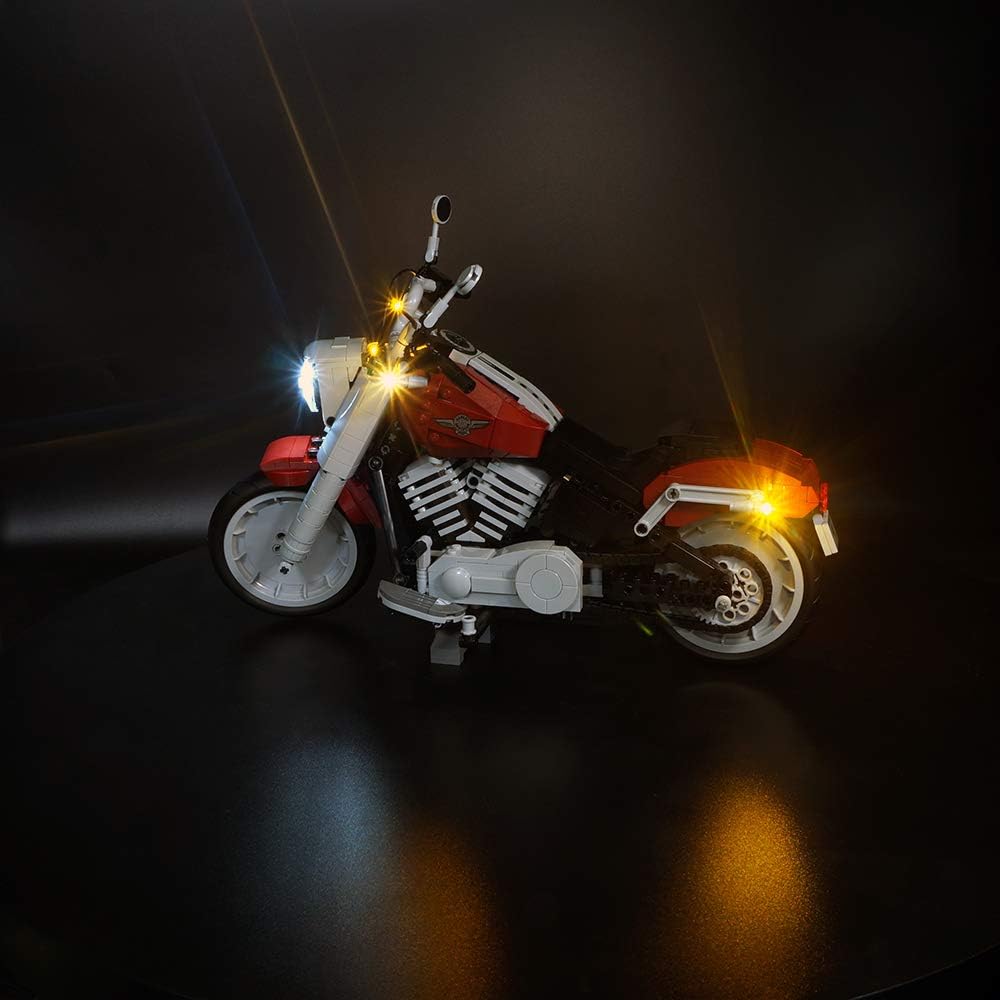 Kyglaring Led Lighting Kit for (Creator Expert Harley) -Light Sets Compatible with Lego Davidson Fat Boy 10269 Model- Not Include The Lego Set (Standard Version)