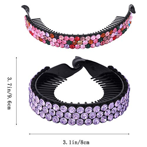 Pinzas para cabello Rhinestone para mujer 5 unidades miniatura 2