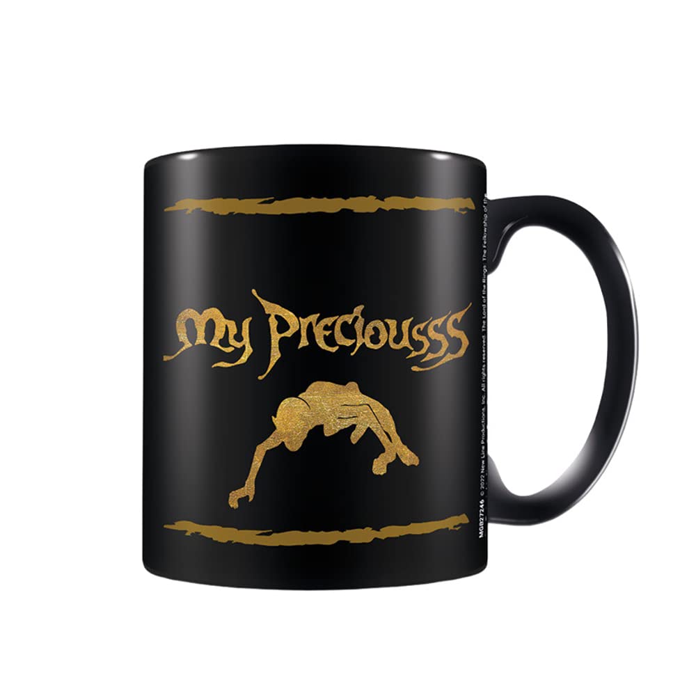 Pyramid International Lord of The Rings Mug in Presentation Gift Box (My Precious Design) 11oz Ceramic Mug - Official Merchandise, Gold,Golden,Grey