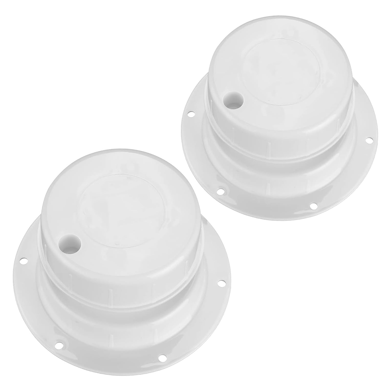 THE WHITE SHOP Plumbing Vent Caps - Camper Vent Cap Replacement For RV Trailer Camper Motorhome, RV Roof Sewer Vent Cover Caps Kit For 1 To 2 3/8 Inch Pipe - White-(2 Pack)