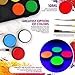 festiFACE Face & Body Paint Kit for Kids & Adults | 12 Extra-Large Professional Colors | Includes 4 UV Black Light Neons, Stencils and Brushes in Gift Set | RRP $25.95