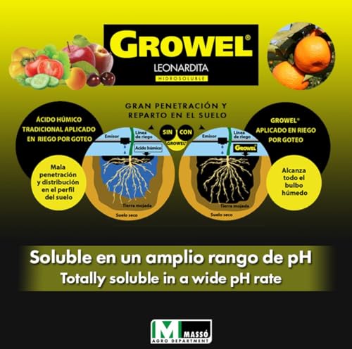 Abono orgánino mineral a base de leonardita al 86%. 1 Kg. Growel